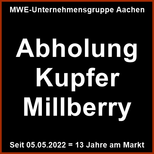 Abholung Kupfer Millberry | Eifel / Aachen / Ostbelgien u. a.