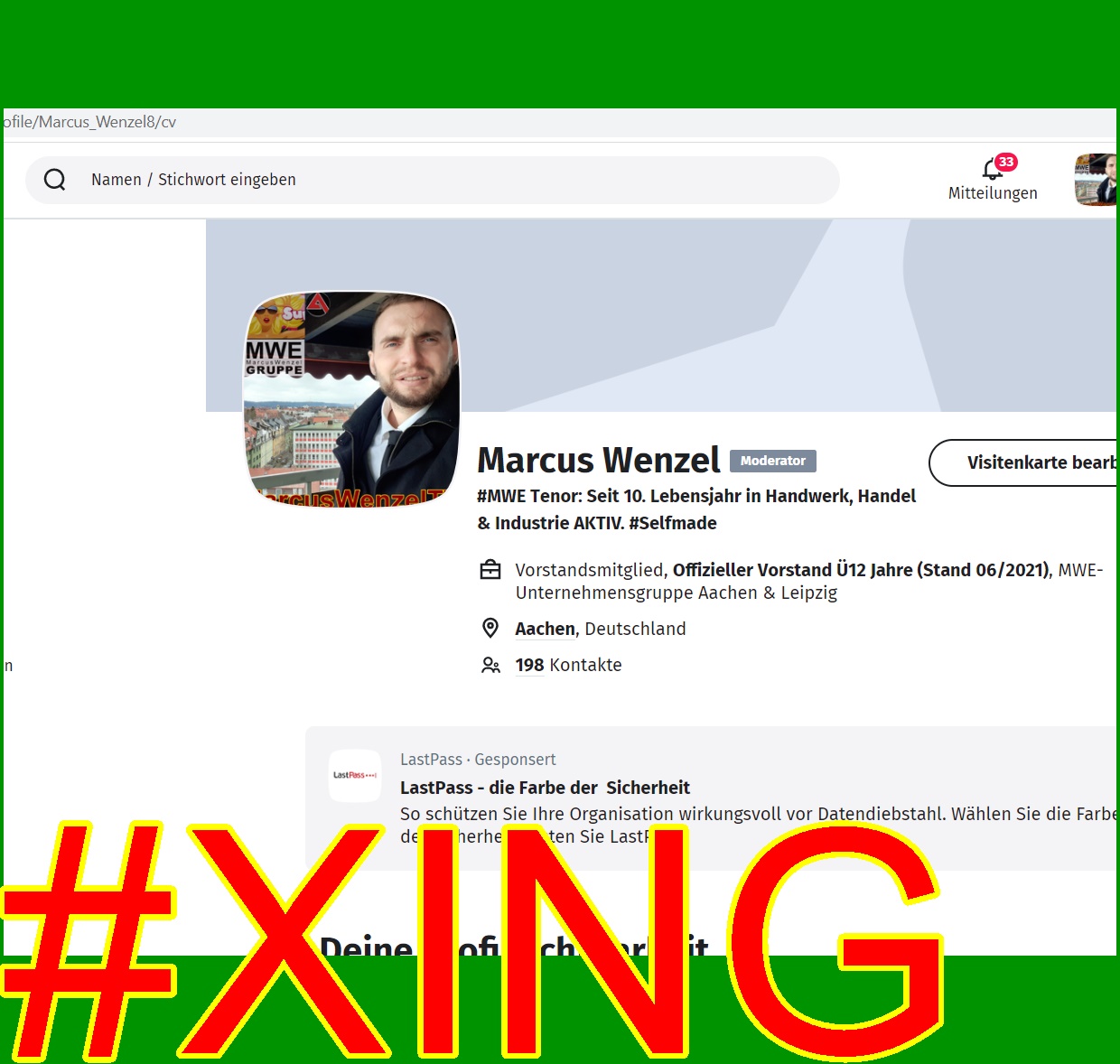 Investor & Transporteur Marcus Wenzel auf XING | Social Network