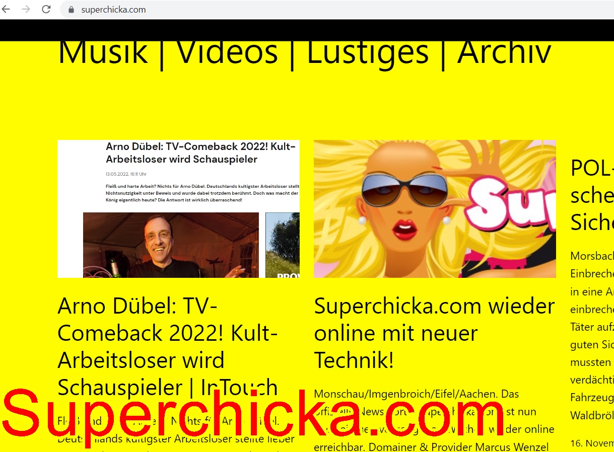 Superchicka.com NEU aufgestellt online | Serverinfrastruktur & Web