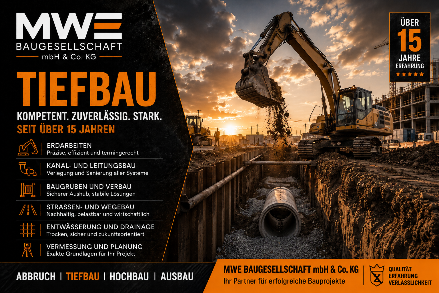 TIEFBAU mit #MWEBAU: Was später niemand mehr sieht, muss trotzdem 100 PROZENT funktionieren! 🚧🏗️💪