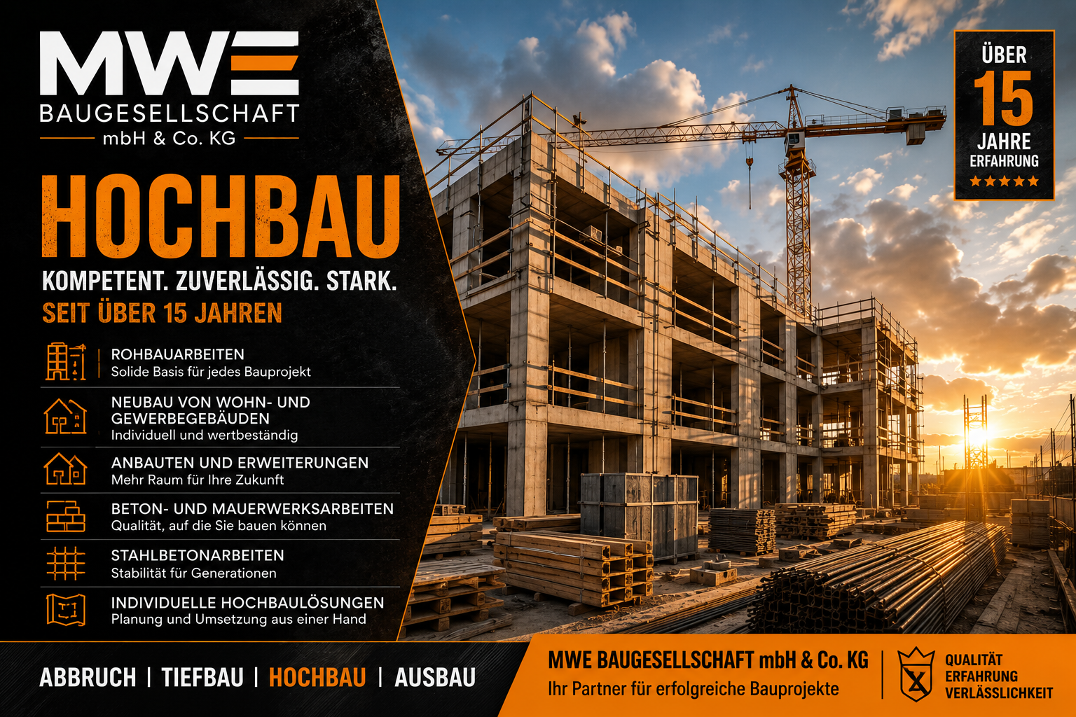 HOCHBAU mit #MWEBAU: Wir bauen nicht einfach Gebäude – wir schaffen Werte für Generationen! 🏗️👑